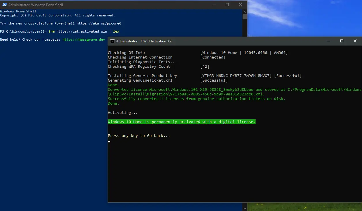 Kích hoạt Windows thành công Thông báo Windows is permanently activated thành công