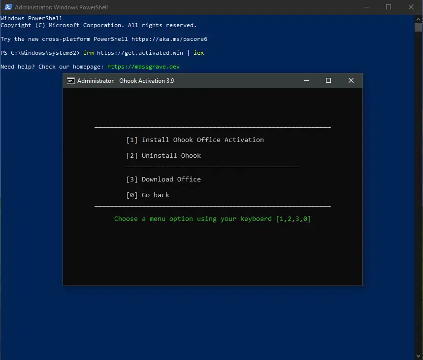 Chọn Ohook Active Office Chọn Ohook để active Office miễn phí