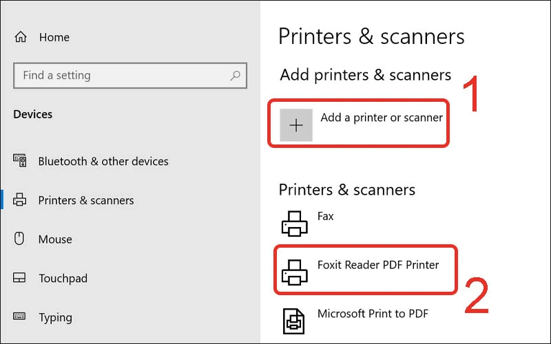 Add a printer or scanner Thêm máy in mới vào Windows