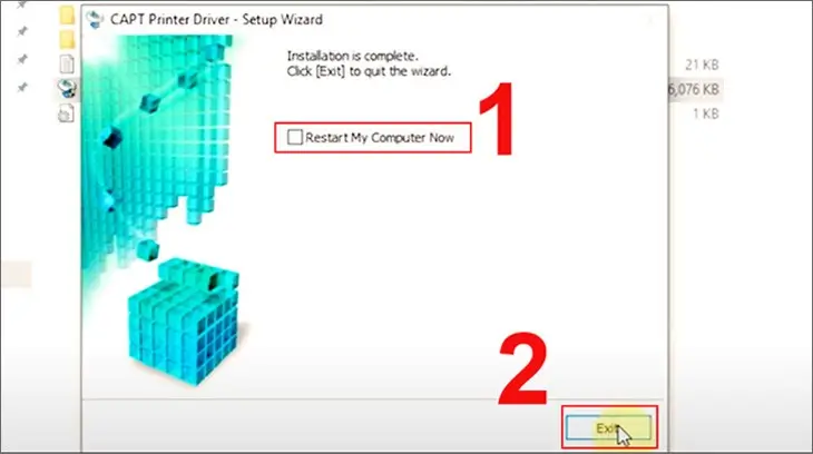Cài đặt thành công Hoàn tất cài đặt máy in