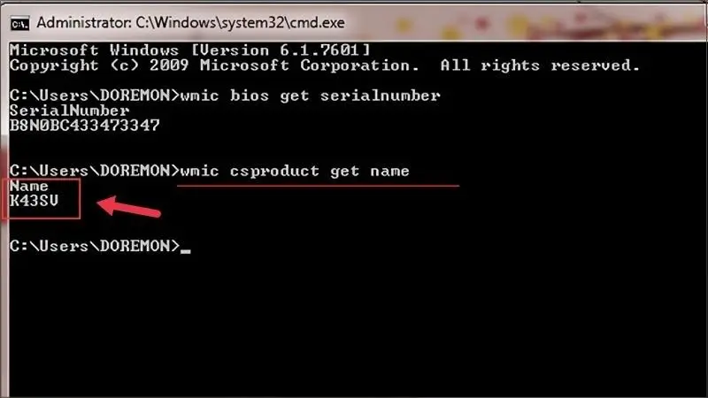 Lệnh CMD xem Model Kiểm tra model máy bằng lệnh CMD