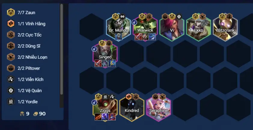 Zaun Late Game Đội hình Zaun cuối game