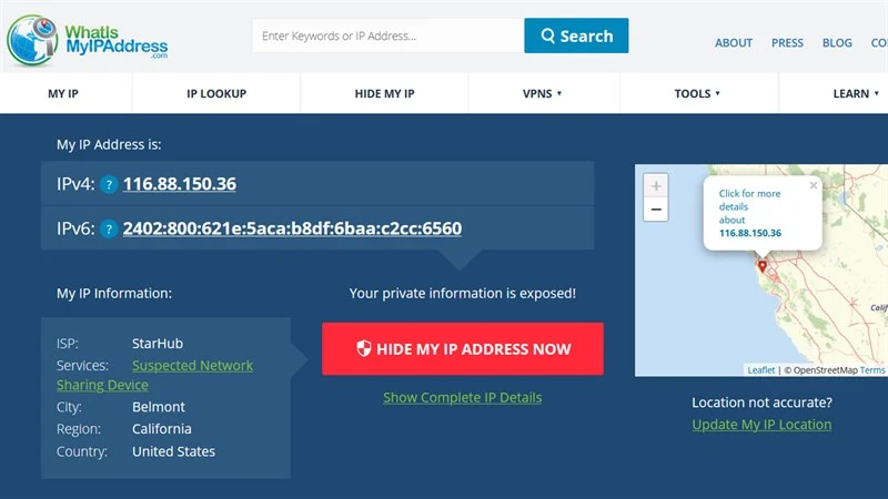 Kiểm tra IP Kiểm tra IP đã Fake thành công chưa