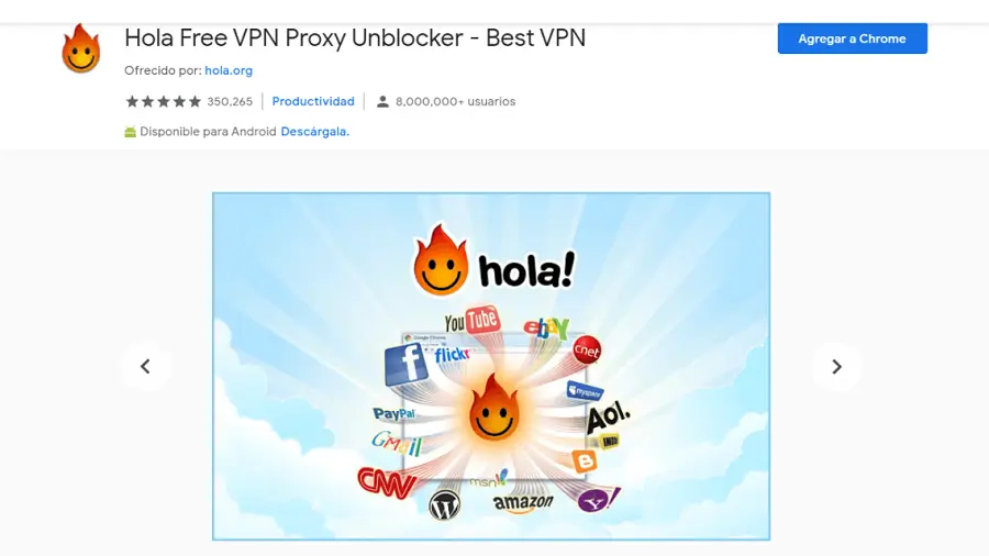 Hola VPN Tiện ích Hola VPN
