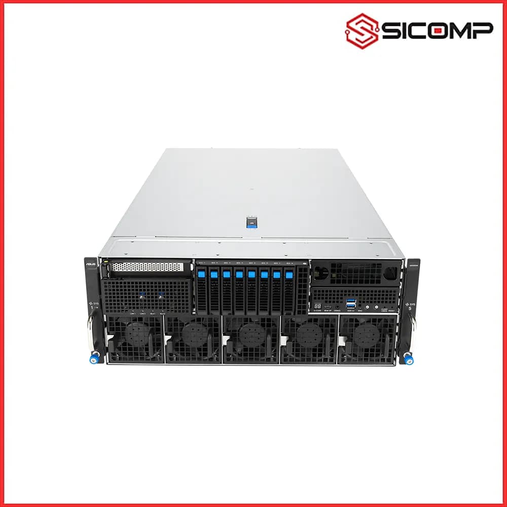 MÁY CHỦ AI HPC ASUS ESC8000A-E13 (2 CPU AMD EPYC 9005 / 8 GPU / 4U RACK SERVER)