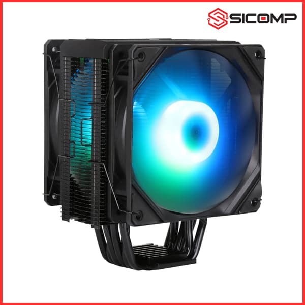 TẢN NHIỆT KHÍ SAMA KA600D ARGB Sync Main, BLACK, (2fan - 6 ống đồng)