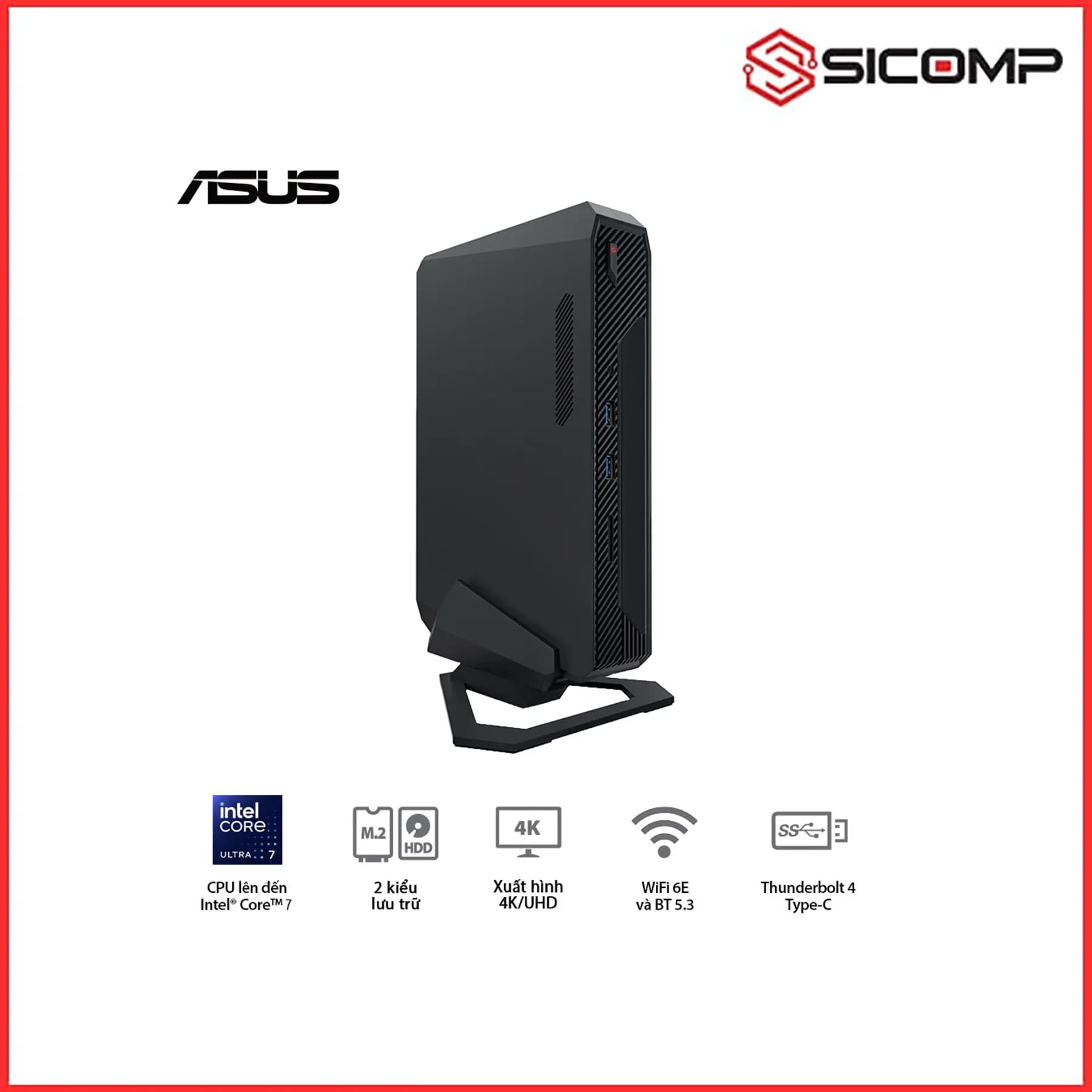 MÁY TÍNH MINI PC ROG NUC RNUC14SRKU7 ( ULTRA 7 155H | RTX 4060 | 2 X DDR5 5600 | WIFI 6E )