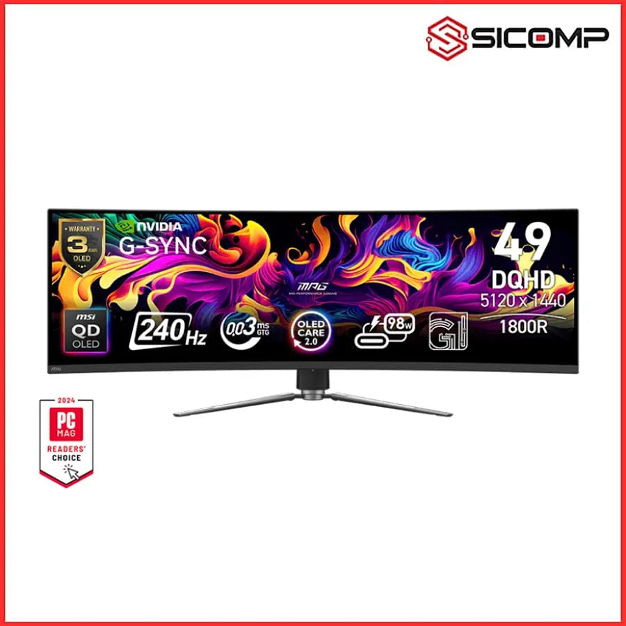 MÀN HÌNH MSI MPG MPG 491CQPX  (49 INCH - DQHD - QD OLED - 240HZ - 0.03MS - CONG)