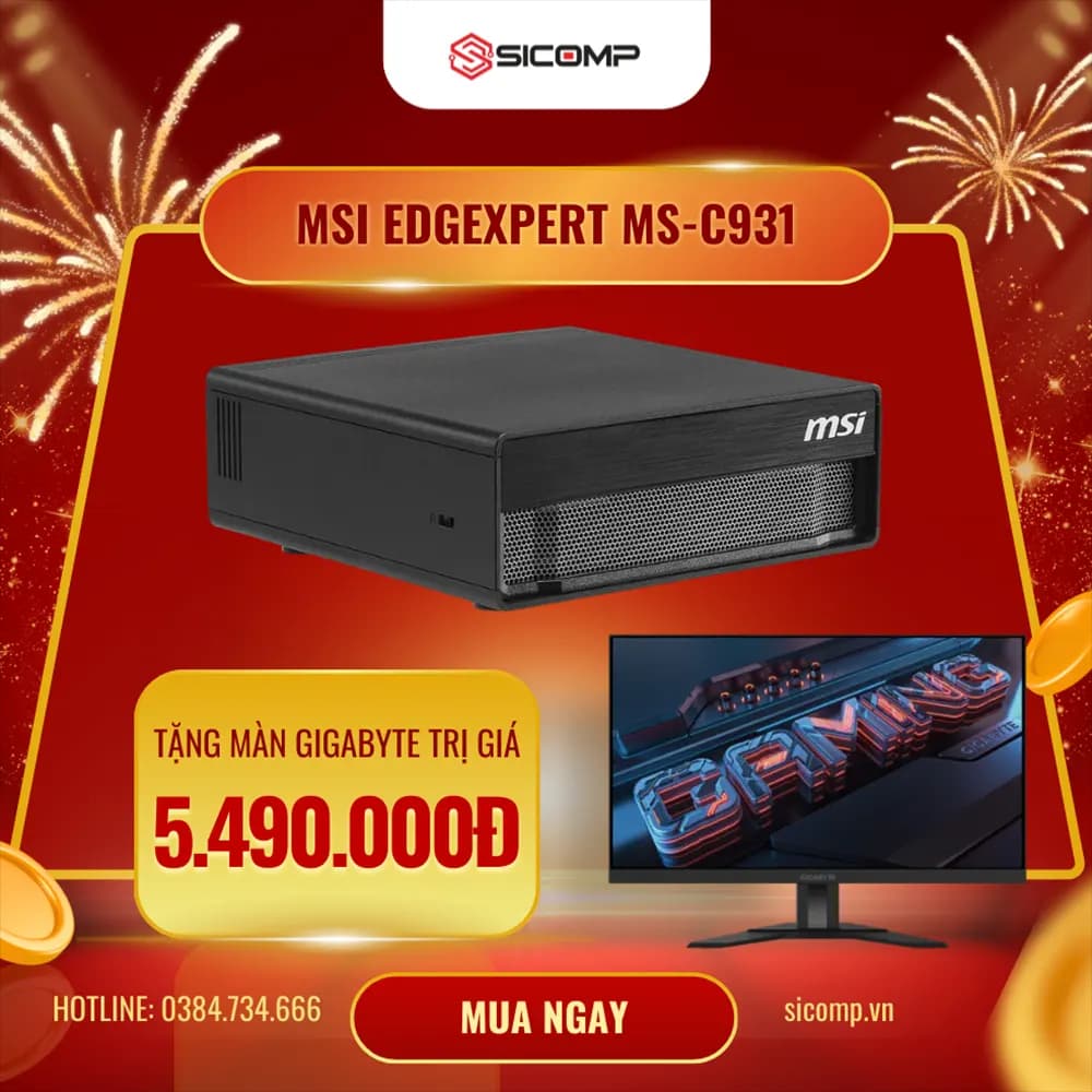 SIÊU MÁY TÍNH AI MSI EDGEXPERT MS-C931 (NVIDIA GB10 Grace Blackwell Superchip - SSD 4TB NVMe Gen5)