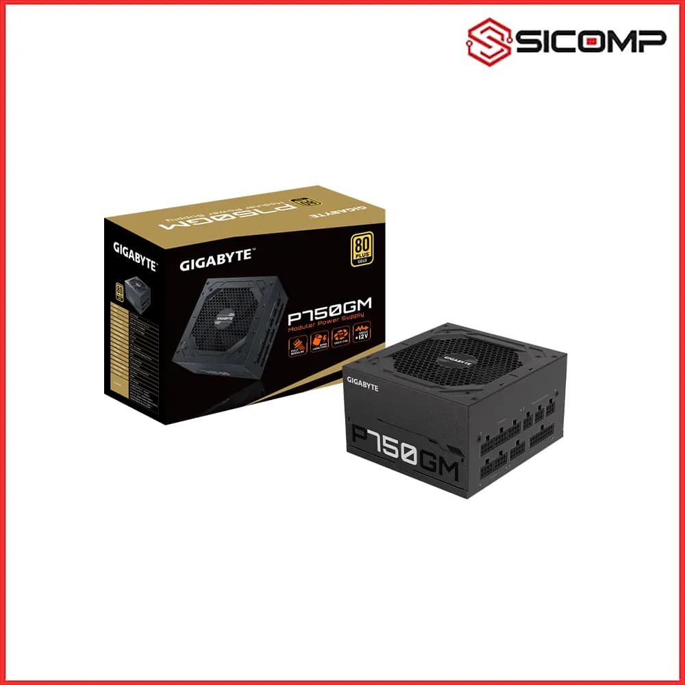 NGUỒN GIGABYTE GP - P750GM 750W (80 PLUS GOLD/FULL MODULAR/MÀU ĐEN)