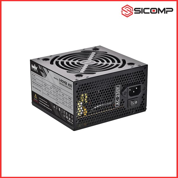 NGUỒN MÁY TÍNH MIK S-POWER 400 - 400W (MÀU ĐEN)