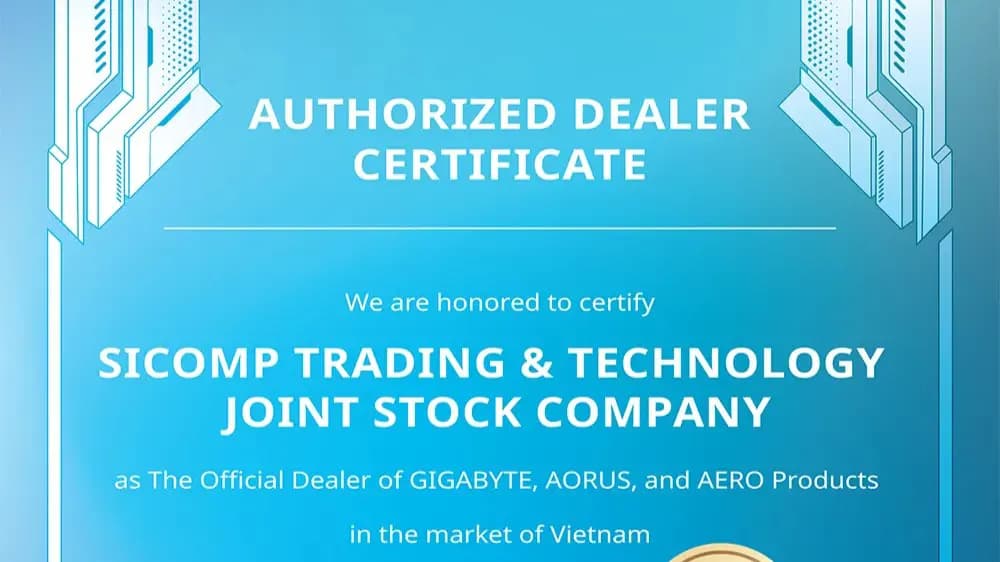 SICOMP CHÍNH THỨC TRỞ THÀNH ĐẠI LÝ ỦY QUYỀN CỦA GIGABYTE TẠI VIỆT NAM NĂM 2026