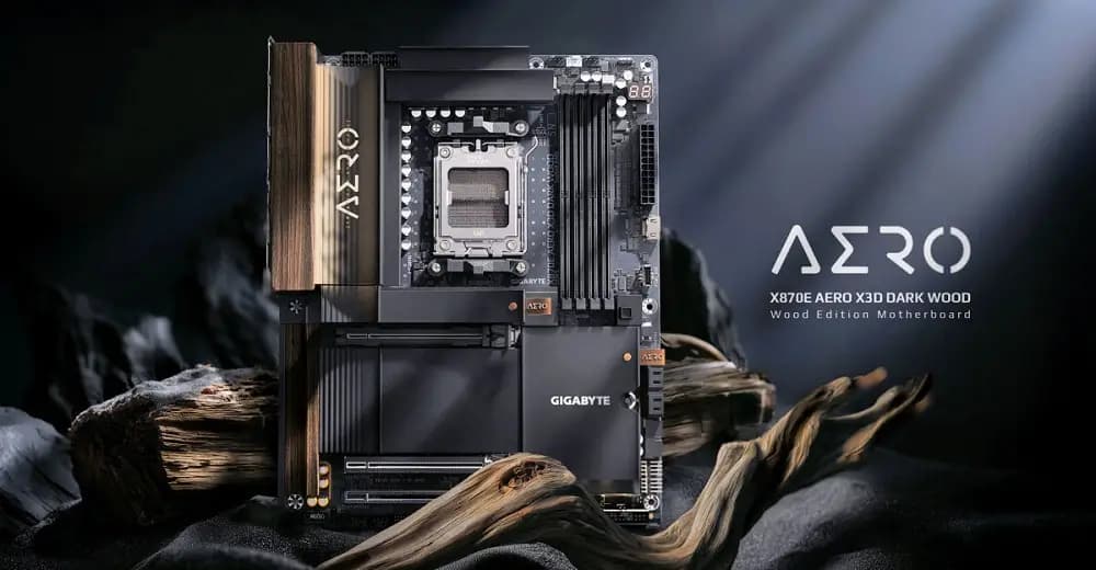 GIGABYTE TRÌNH LÀNG X870E AERO X3D DARK WOOD: SỰ KẾT HỢP GIỮA CÔNG NGHỆ VÀ NGHỆ THUẬT VÂN GỖ TỐI