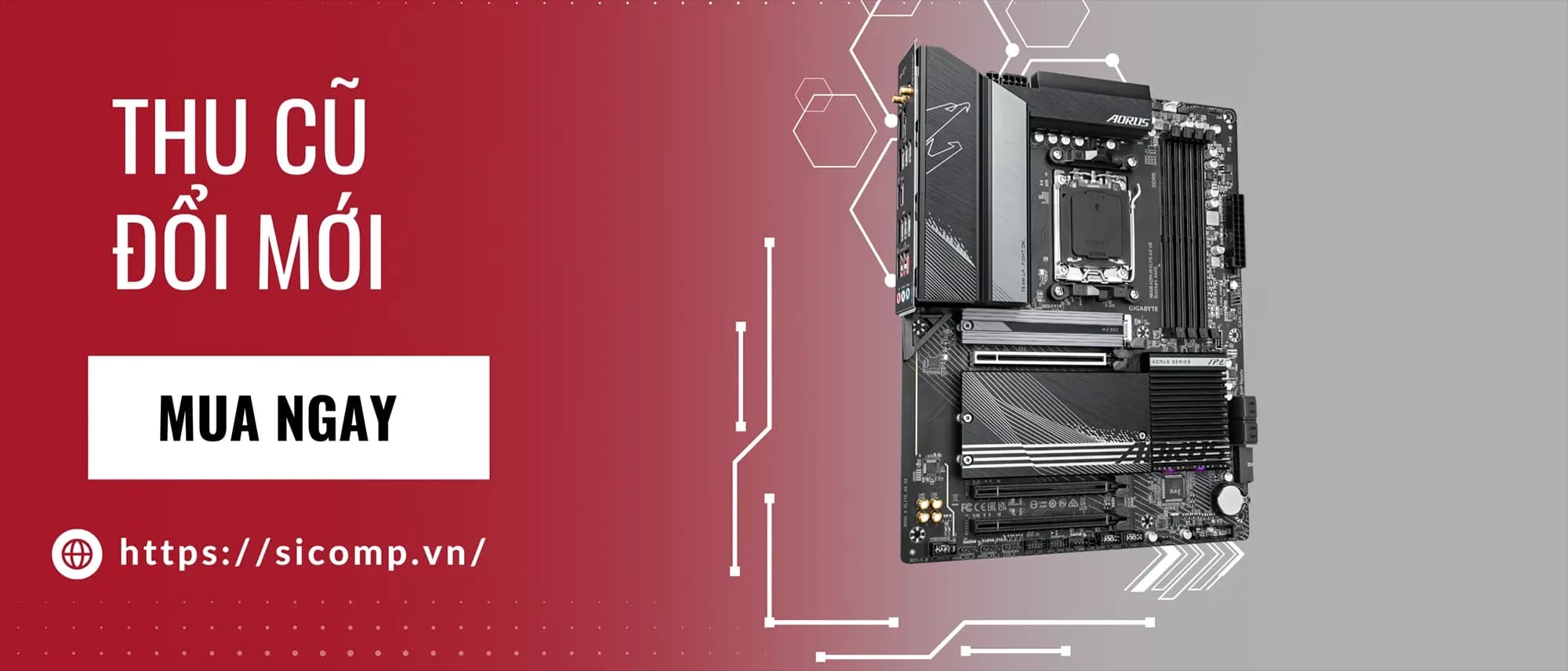 Banner khuyến mãi Sicomp Computer – PC AI, Workstation, Server, PC Đồ Họa