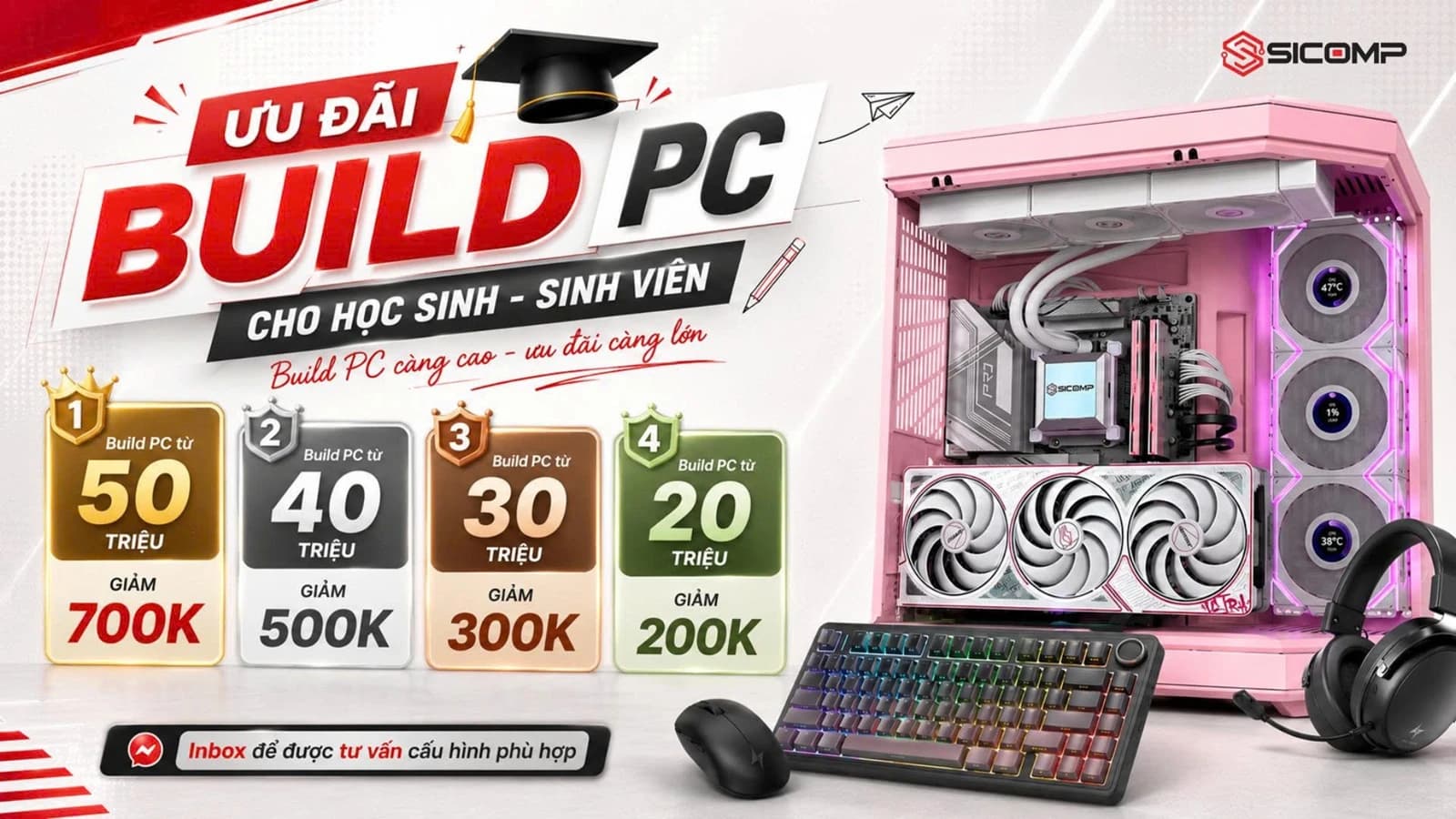 Banner khuyến mãi Sicomp Computer – PC AI, Workstation, Server