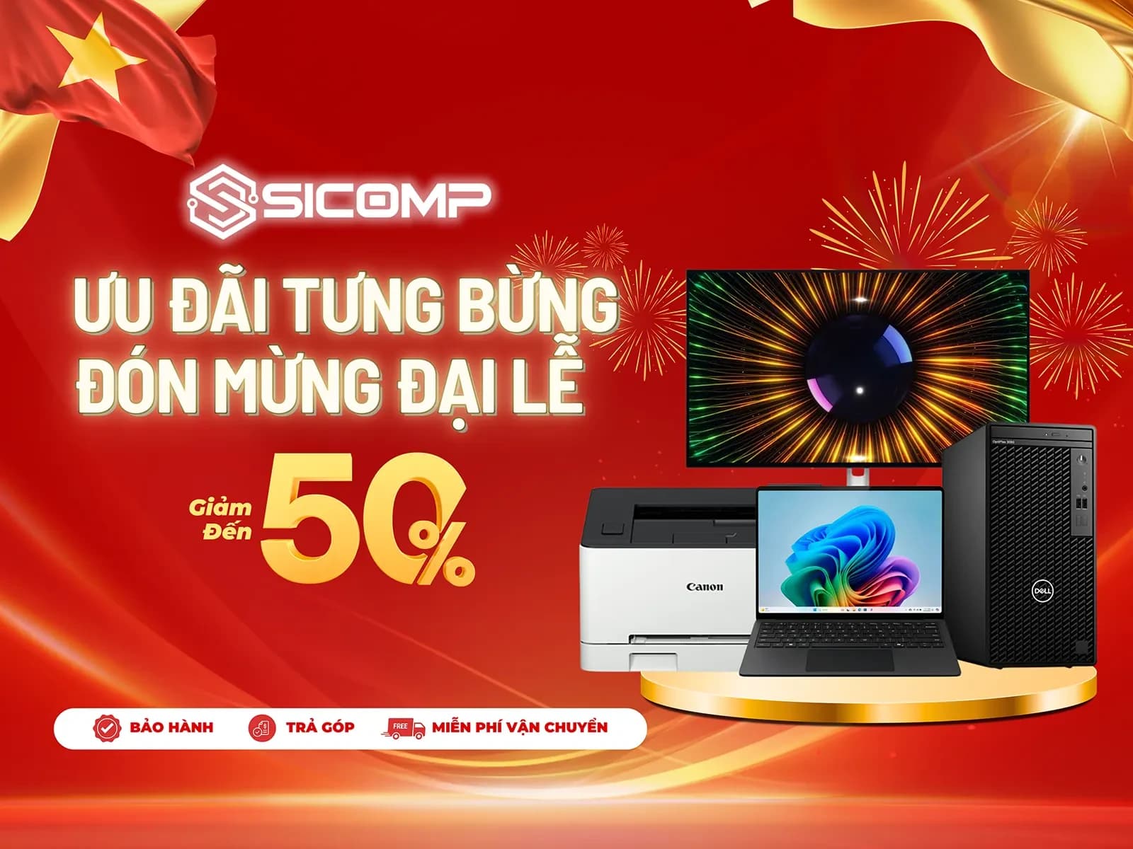Banner khuyến mãi Sicomp Computer – PC AI, Workstation, Server