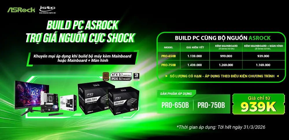 Khuyến Mãi ASRock X Mai Hoàng