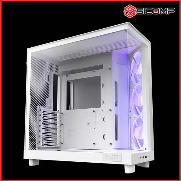 VỎ CASE NZXT H6 FLOW RGB ALL WHITE (ATX | MID TOWER | MÀU TRẮNG), Picture 4