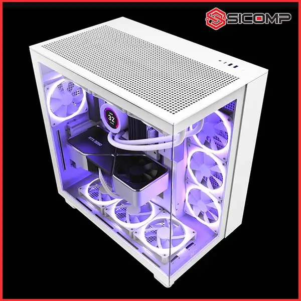 VỎ CASE NZXT H9 FLOW WHITE (ATX | MID TOWER | MÀU TRẮNG), Picture 1