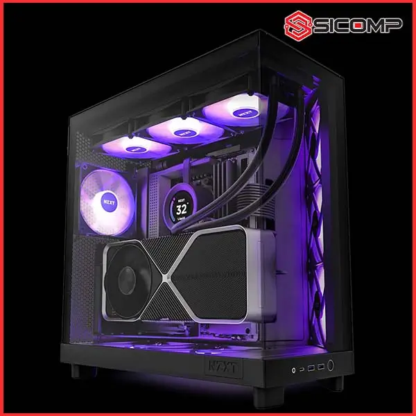 VỎ CASE NZXT H6 FLOW RGB ALL BLACK (ATX | MID TOWER | MÀU ĐEN), Picture 1