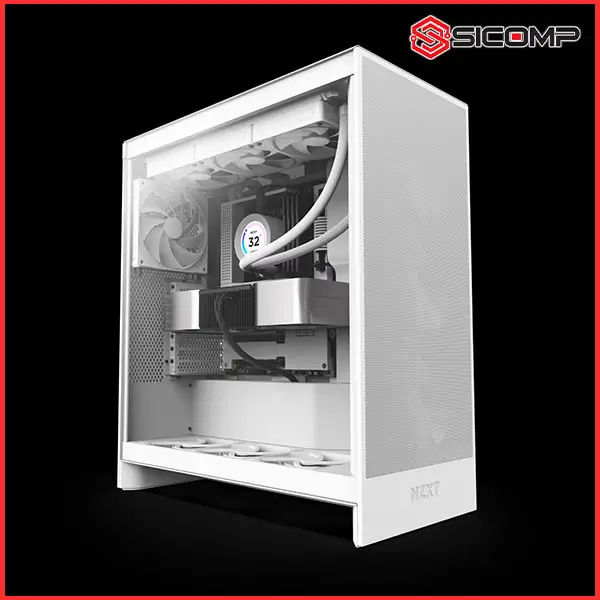 VỎ CASE NZXT H7 FLOW ALL WHITE (2024) (MID TOWER/ MÀU TRẮNG), Picture 1