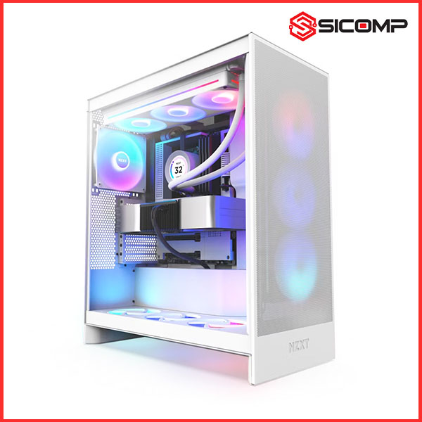 VỎ CASE NZXT H7 FLOW RGB ALL WHITE (2024) (MID TOWER | MÀU TRẮNG), Picture 1