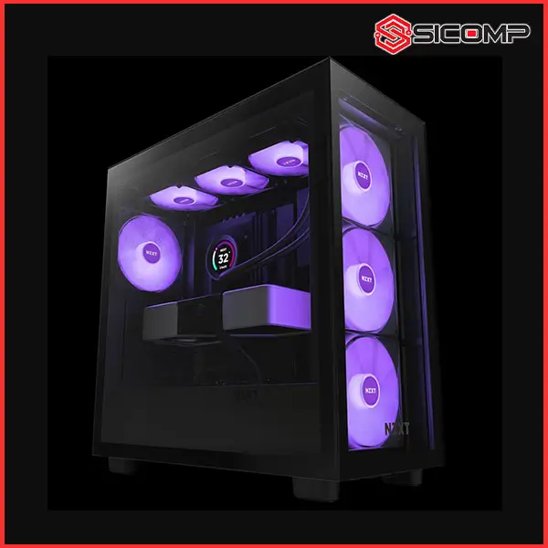 VỎ CASE NZXT H7 ELITE RGB ALL BLACK (2024) (MID TOWER | MÀU ĐEN), Picture 1