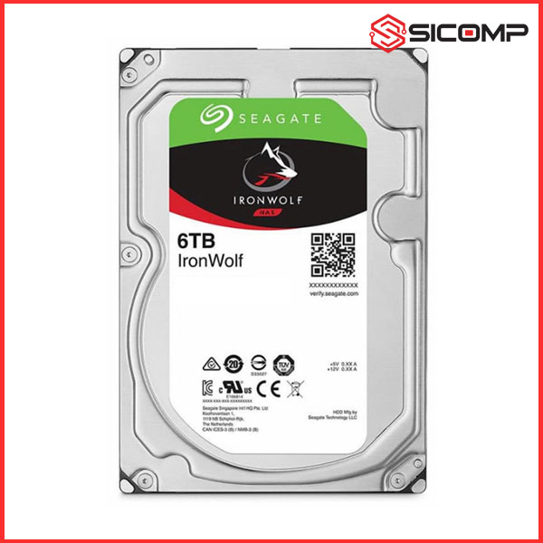 Picture of Ổ CỨNG HDD SEAGATE IRONWOLF 6TB 3.5 INCH, 5400RPM, SATA, 256 MB CACHE