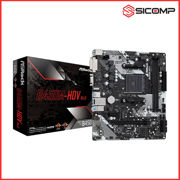 MAINBOARD ASROCK B450M-HDV R4.0, Picture 1