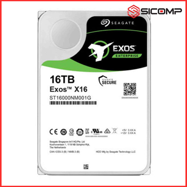 Picture of Ổ CỨNG HDD SEAGATE EXOS X16 16TB (3.5 INCH, SATA 6Gb/s, 256MB CACHE, 7200RPM)