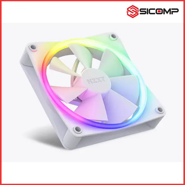 FAN NZXT F120RGB WHITE - TRIPLE (PACK 3 FAN RGB 120MM/ CÓ HUB), Picture 2