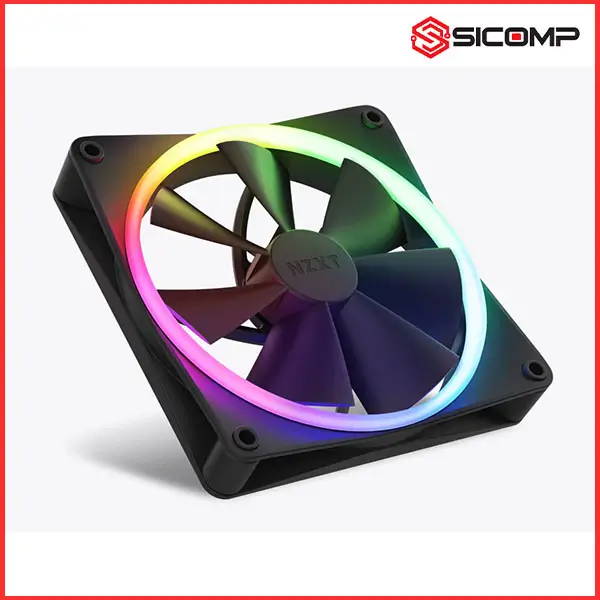 FAN NZXT F140RGB BLACK - TWIN (PACK 2 FAN RGB 140MM/ CÓ HUB), Picture 2