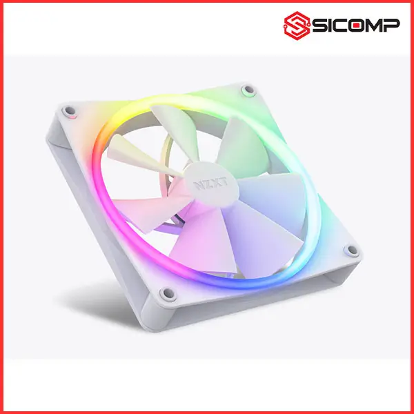 FAN NZXT F140RGB WHITE - TWIN (PACK 2 FAN RGB 140MM/ CÓ HUB), Picture 2