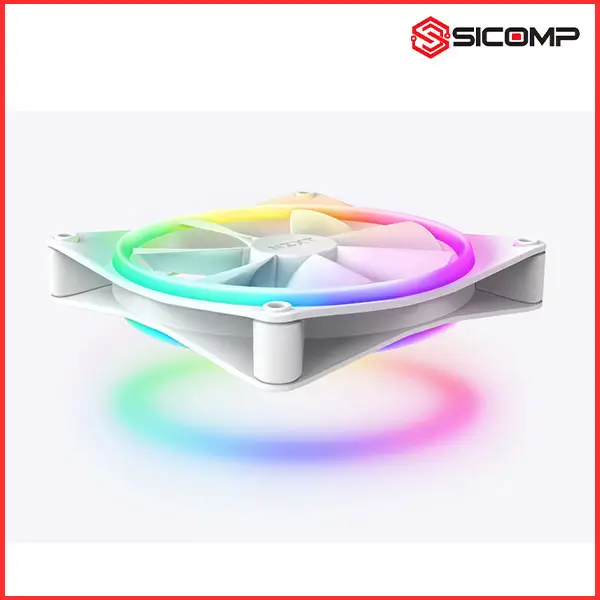FAN NZXT F140RGB DUO WHITE - TWIN (PACK 2 FAN RGB 140MM/ CÓ HUB), Picture 2
