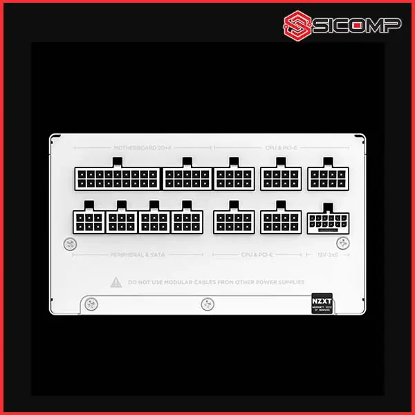 NGUỒN NZXT C1200 WHITE ATX 3.1 80 PLUS GOLD PA-2G2BW-EU, Picture 4