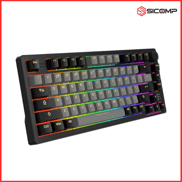 BÀN PHÍM CƠ DAREU EK75 PRO TRIPLE MODE BLACK GOLDEN DREAM SWITCH, Picture 2