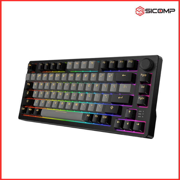 BÀN PHÍM CƠ DAREU EK75 PRO TRIPLE MODE BLACK GOLDEN DREAM SWITCH, Picture 7