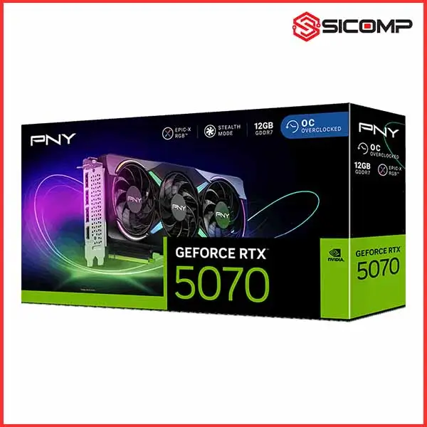 CARD MÀN HÌNH PNY GEFORCE RTX 5070 ARGB EPIC-X RGB OC TRIPLE FAN, Picture 2