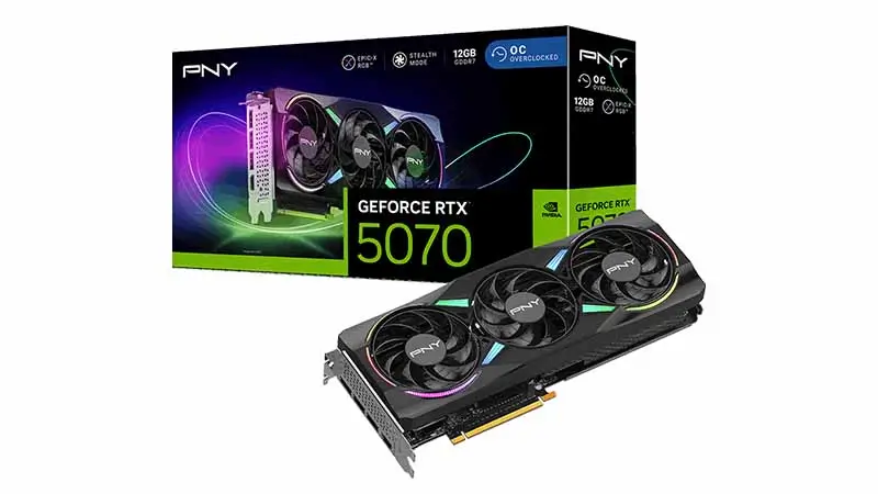 PNY GeForce RTX 5070 ARGB EPIC-X RGB OC Triple Fan