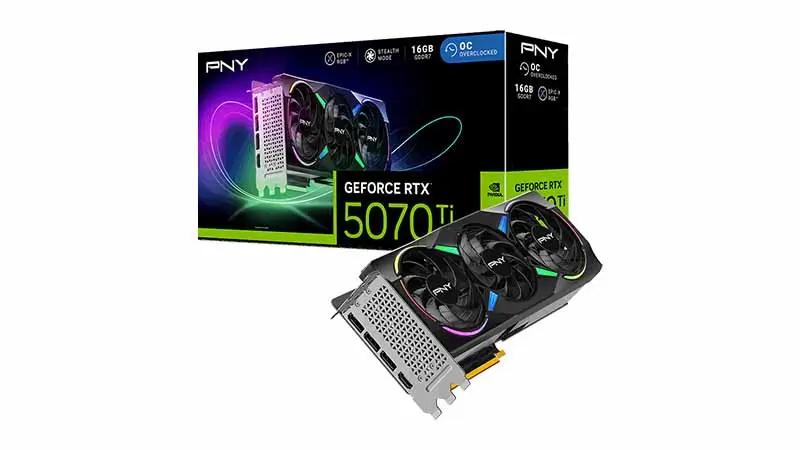 CARD MÀN HÌNH PNY GeForce RTX 5070Ti ARGB EPIC-X RGB Triple Fan