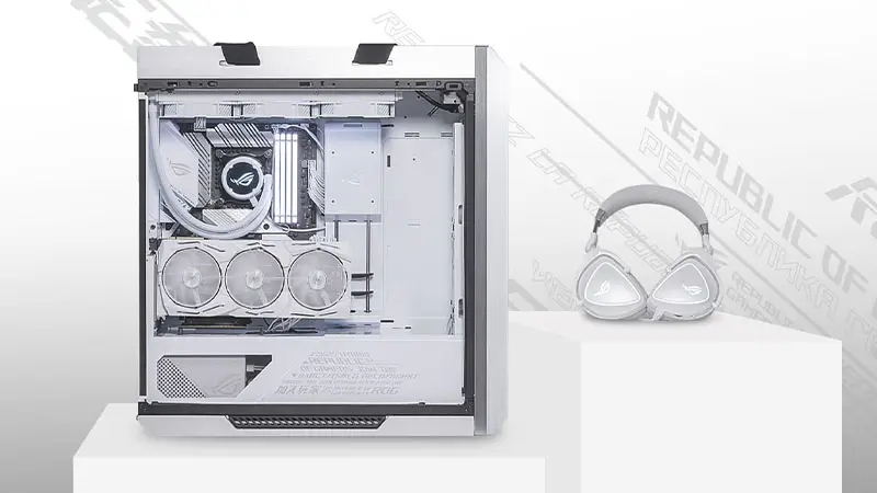 VỎ CASE ASUS ROG STRIX HELIOS GX601 WHITE EDITION (MID TOWER/ Màu Trắng)