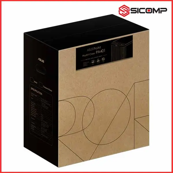 VỎ CASE ASUS PA401 PROART WOOD TG PWM BLACK, Picture 2