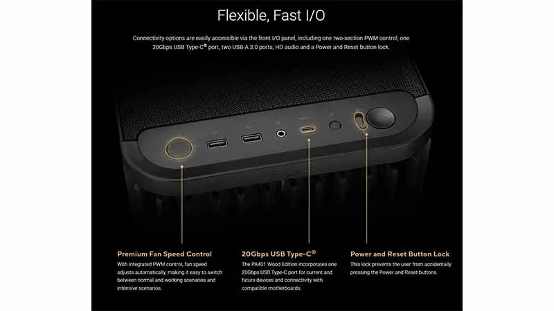 Vỏ case ASUS ProArt PA401 Wood PA401 TG PWG Black 