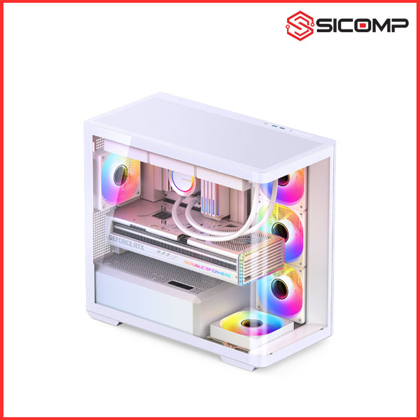 VỎ CASE JONSBO D300 WHITE ( MATX, MÀU TRẮNG, KÍNH CONG), Picture 2