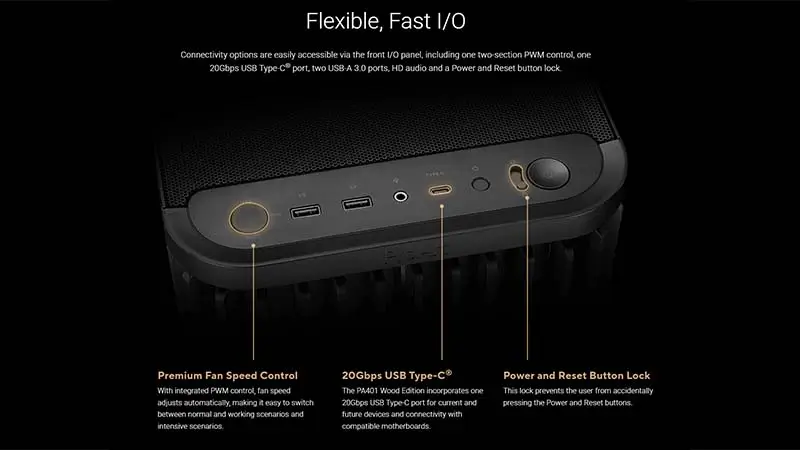 VỎ CASE ASUS PA401 PROART WOOD MTL PWM BLACK