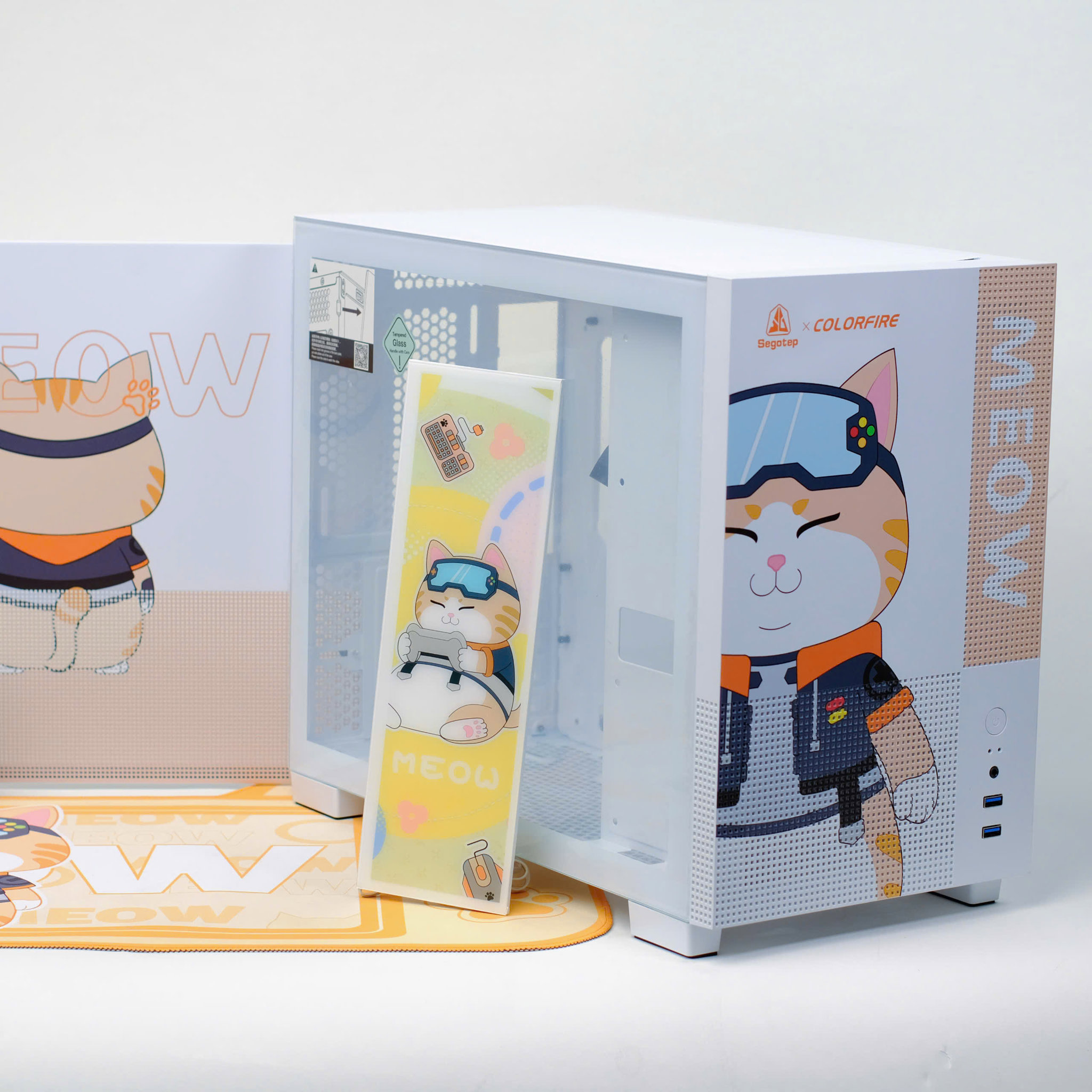 VỎ CASE SEGOTEP MEMPHIS - S MEOW + TẢN 240 / 3 FAN / PANEL LED, Picture 5