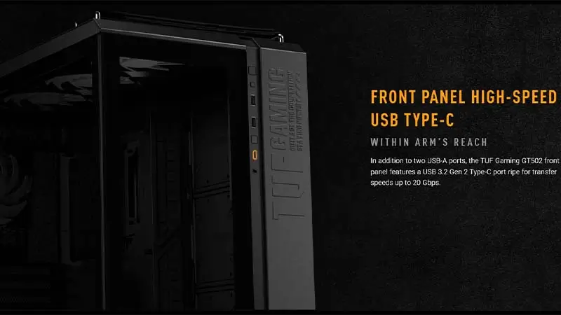 VỎ CASE ASUS TUF GAMING GT502 BLACK