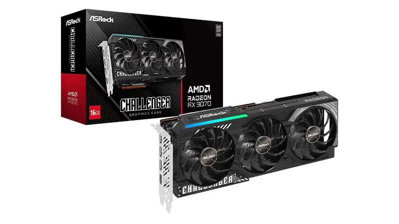 CARD MÀN HÌNH ASROCK CHALLENGER RX 9070 CL 16G