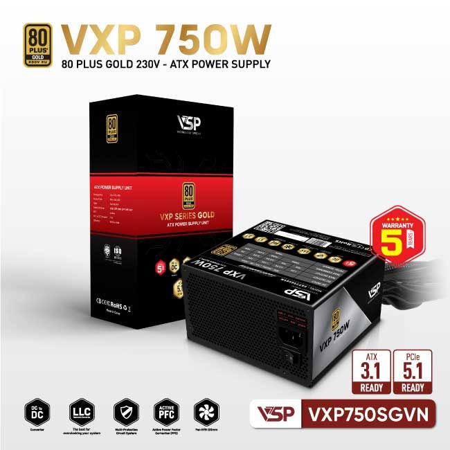 NGUỒN VSP VXP750SGVN - 80 PLUS GOLD 750W, Picture 1