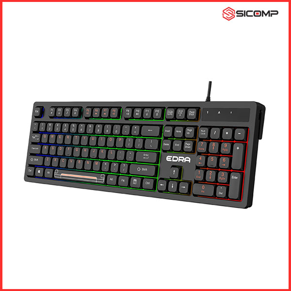 BỘ PHÍM CHUỘT GIẢ CƠ EDRA EK506 LED + CHUỘT EM606 EDRA LED, Picture 4